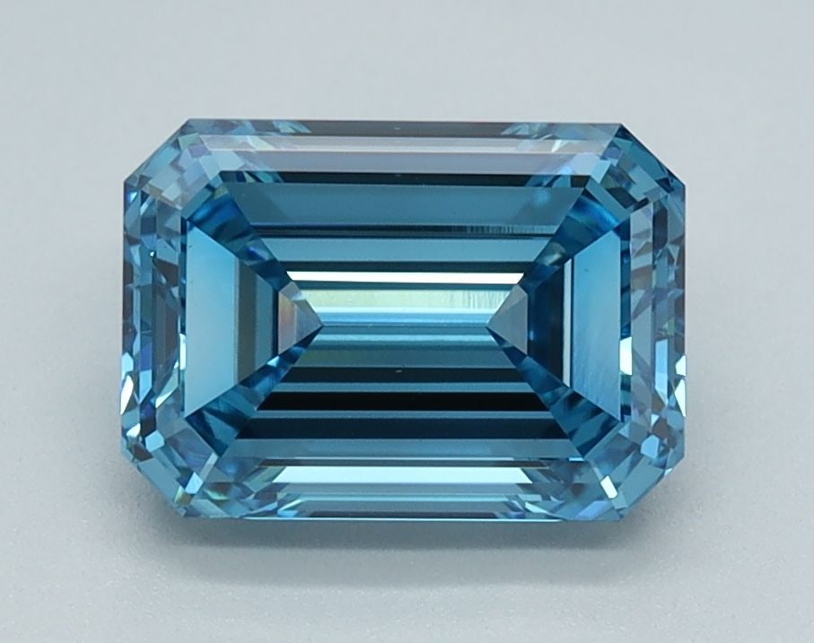 Loose Diamond - EMERALD 1.63ct Fancy Vivid Blue VS1: Loose Diamond - EMERALD 1.63ct Fancy Vivid Blue VS1 Source: This is a real non-mined Diamond that has been grown in a lab Shape: EMERALD Carats: 1.63 Color: Fancy Vivid Blue Certification: IGI Video: