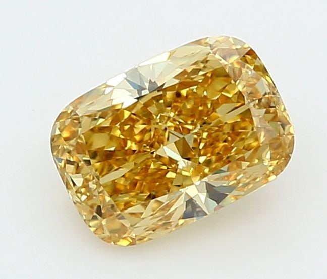 Loose Diamond - CUSHION MODIFIED 1.54ct Fancy Vivid Yellow VVS2: Loose Diamond - CUSHION MODIFIED 1.54ct Fancy Vivid Yellow VVS2 Source: This is a real non-mined Diamond that has been grown in a lab Shape: CUSHION MODIFIED Carats: 1.54 Color: Fancy Vivid Yellow Cer