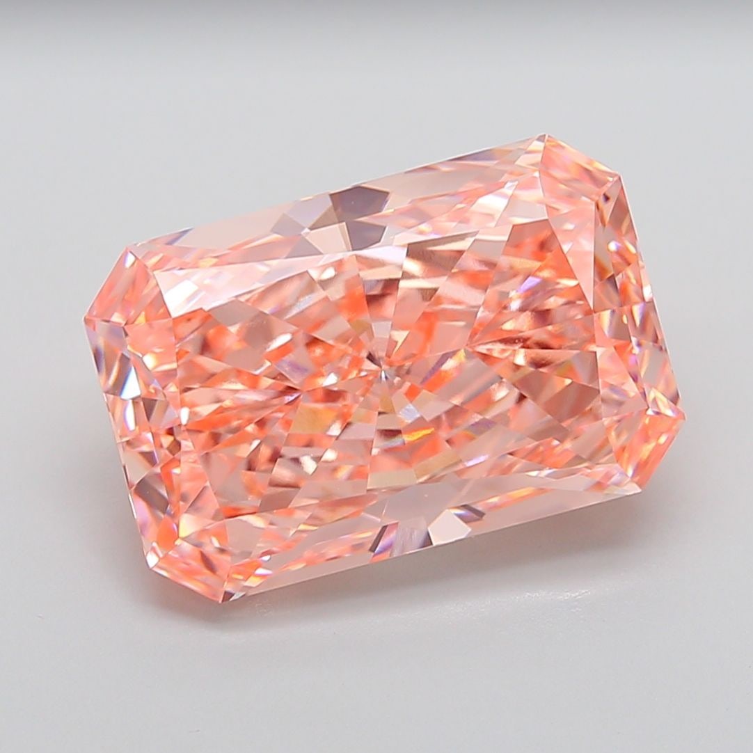 Loose Diamond - RADIANT 13.24ct Fancy Vivid Pink VVS2: Loose Diamond - RADIANT 13.24ct Fancy Vivid Pink VVS2 Source: This is a real non-mined Diamond that has been grown in a lab Shape: RADIANT Carats: 13.24 Color: Fancy Vivid Pink Certification: IGI 