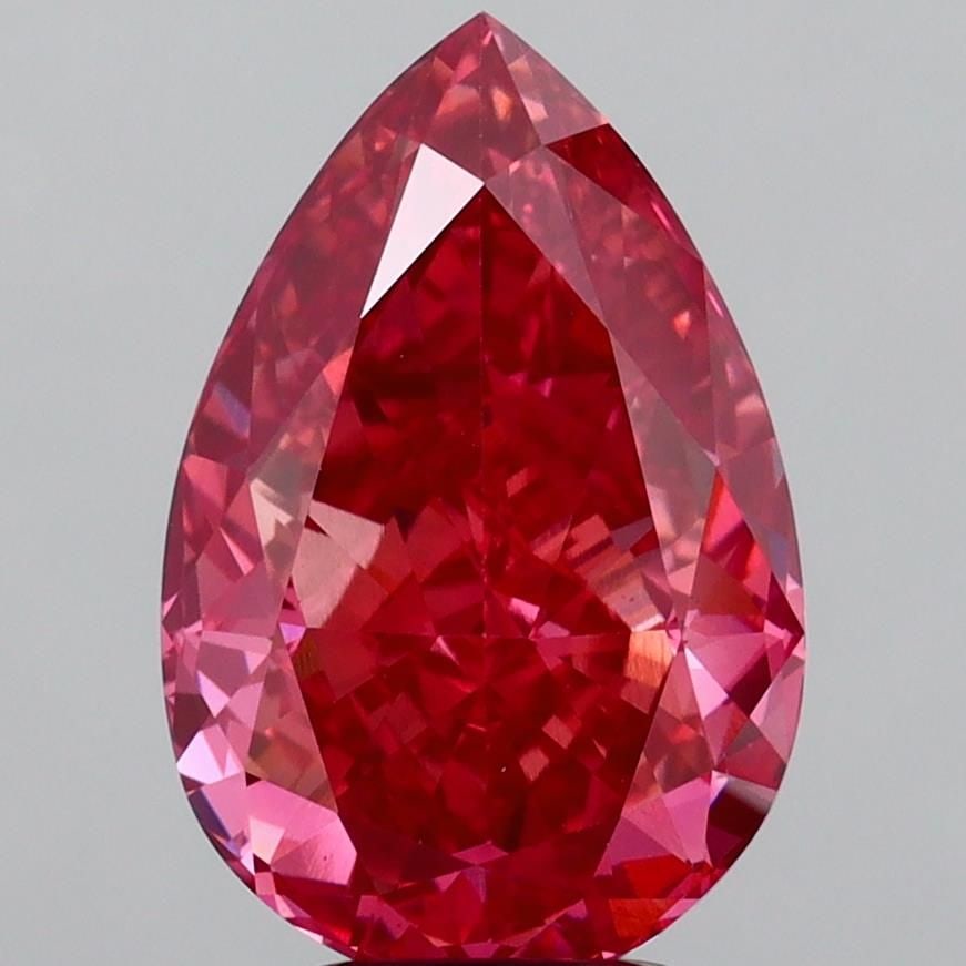 Loose Diamond - PEAR 5.09ct Fancy Vivid Pink VS2: Loose Diamond - PEAR 5.09ct Fancy Vivid Pink VS2 Source: This is a real non-mined Diamond that has been grown in a lab Shape: PEAR Carats: 5.09 Color: Fancy Vivid Pink Certification: IGI Video:
