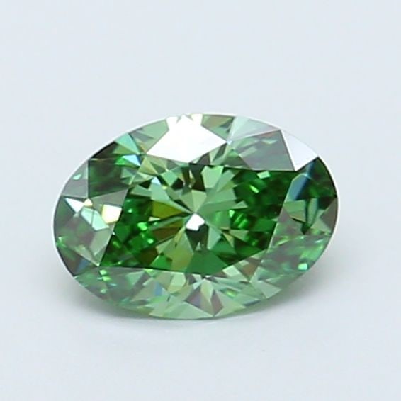 Loose Diamond - OVAL 0.76ct Fancy Vivid Green VS1: Loose Diamond - OVAL 0.76ct Fancy Vivid Green VS1 Source: This is a real non-mined Diamond that has been grown in a lab Shape: OVAL Carats: 0.76 Color: Fancy Vivid Green Certification: IGI Video: