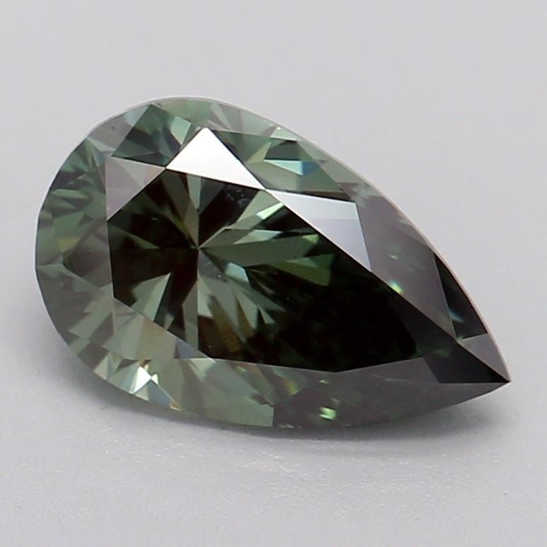 Loose Diamond - PEAR 0.92ct Fancy Deep Green VS1: Loose Diamond - PEAR 0.92ct Fancy Deep Green VS1 Source: This is a real non-mined Diamond that has been grown in a lab Shape: PEAR Carats: 0.92 Color: Fancy Deep Green Certification: IGI Video: