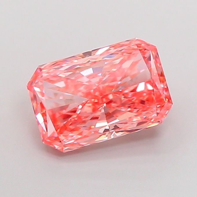Loose Diamond - RADIANT 4.1ct Fancy Vivid Pink VS1: Loose Diamond - RADIANT 4.1ct Fancy Vivid Pink VS1 Source: This is a real non-mined Diamond that has been grown in a lab Shape: RADIANT Carats: 4.1 Color: Fancy Vivid Pink Certification: IGI Video: