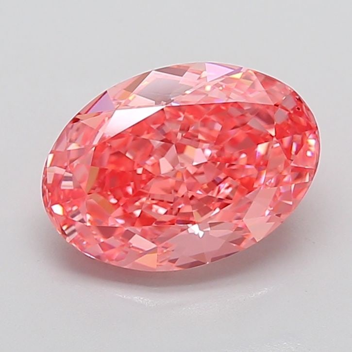 Loose Diamond - OVAL 5.08ct Fancy Vivid Pink VS1: Loose Diamond - OVAL 5.08ct Fancy Vivid Pink VS1 Source: This is a real non-mined Diamond that has been grown in a lab Shape: OVAL Carats: 5.08 Color: Fancy Vivid Pink Certification: IGI Additional