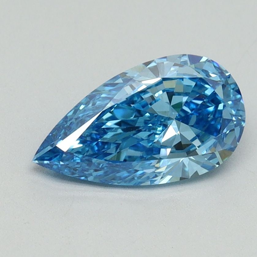 Loose Diamond - PEAR 1.03ct Fancy Vivid Blue VS1: Loose Diamond - PEAR 1.03ct Fancy Vivid Blue VS1 Source: This is a real non-mined Diamond that has been grown in a lab Shape: PEAR Carats: 1.03 Color: Fancy Vivid Blue Certification: IGI Video: