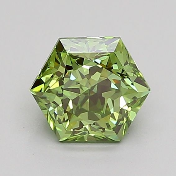 Loose Diamond - HEXAGONAL 1.05ct Fancy Vivid Green VS1: Loose Diamond - HEXAGONAL 1.05ct Fancy Vivid Green VS1 Source: This is a real non-mined Diamond that has been grown in a lab Shape: HEXAGONAL Carats: 1.05 Color: Fancy Vivid Green Certification: IGI