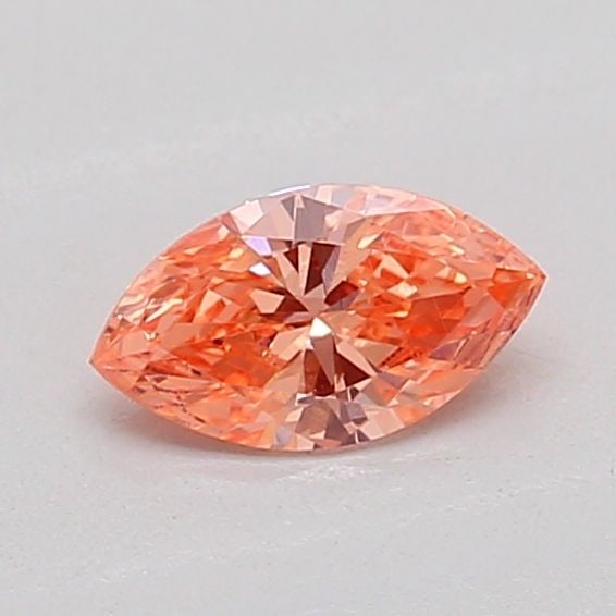Loose Diamond - MARQUISE 0.23ct Fancy Vivid Pinkish Orange VS2: Loose Diamond - MARQUISE 0.23ct Fancy Vivid Pinkish Orange VS2 Source: This is a real non-mined Diamond that has been grown in a lab Shape: MARQUISE Carats: 0.23 Color: Fancy Vivid Pinkish Orange Cert