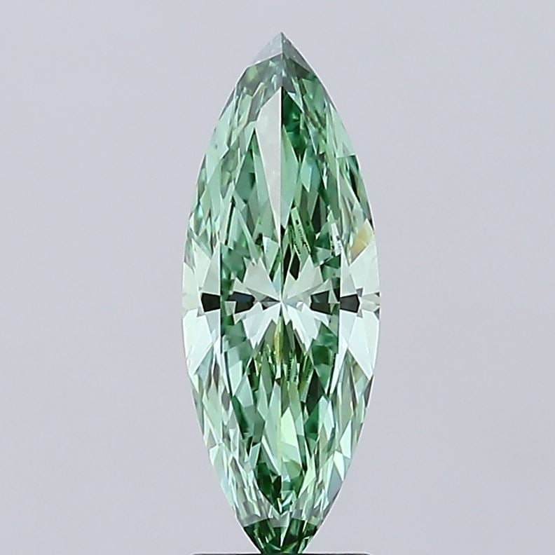 Loose Diamond - MARQUISE 2.24ct Fancy Vivid Green VVS2: Loose Diamond - MARQUISE 2.24ct Fancy Vivid Green VVS2 Source: This is a real non-mined Diamond that has been grown in a lab Shape: MARQUISE Carats: 2.24 Color: Fancy Vivid Green Certification: IGI Vi