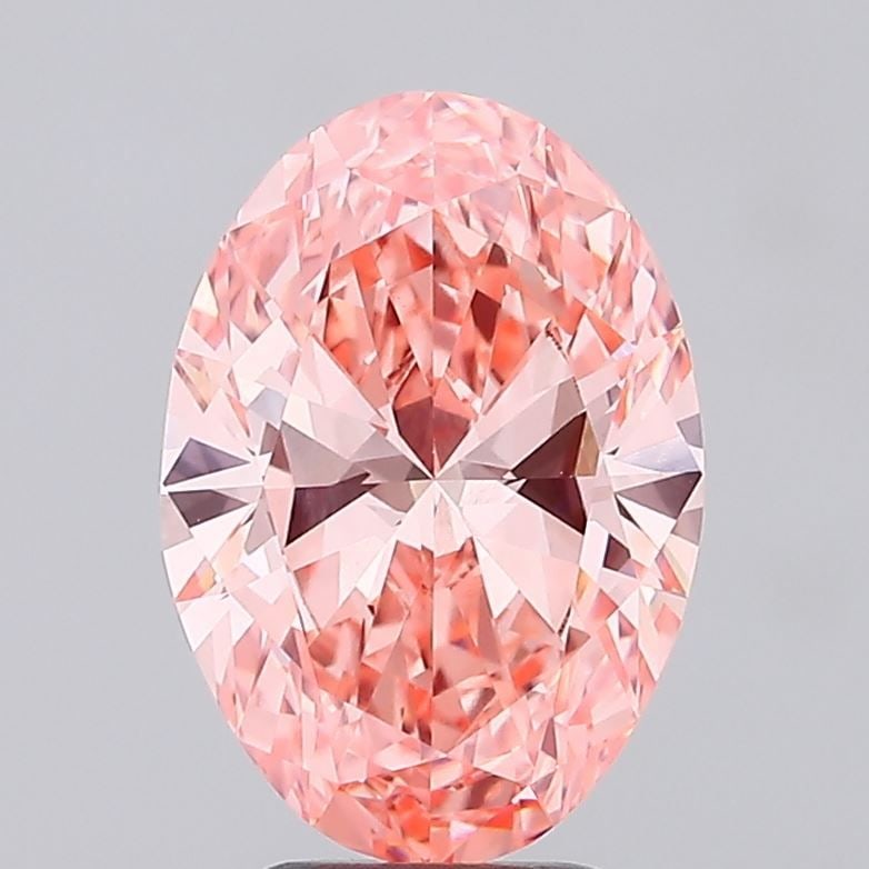 Loose Diamond - OVAL 3.58ct Fancy Vivid Pink VVS2: Loose Diamond - OVAL 3.58ct Fancy Vivid Pink VVS2 Source: This is a real non-mined Diamond that has been grown in a lab Shape: OVAL Carats: 3.58 Color: Fancy Vivid Pink Certification: IGI Video: