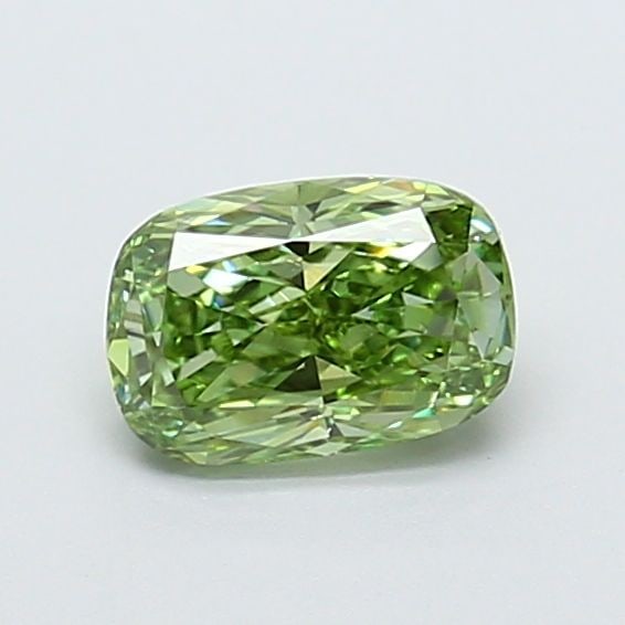 Loose Diamond - CUSHION BRILLIANT 1.08ct Fancy Green VS1: Loose Diamond - CUSHION BRILLIANT 1.08ct Fancy Green VS1 Source: This is a real non-mined Diamond that has been grown in a lab Shape: CUSHION BRILLIANT Carats: 1.08 Color: Fancy Green Certification: N