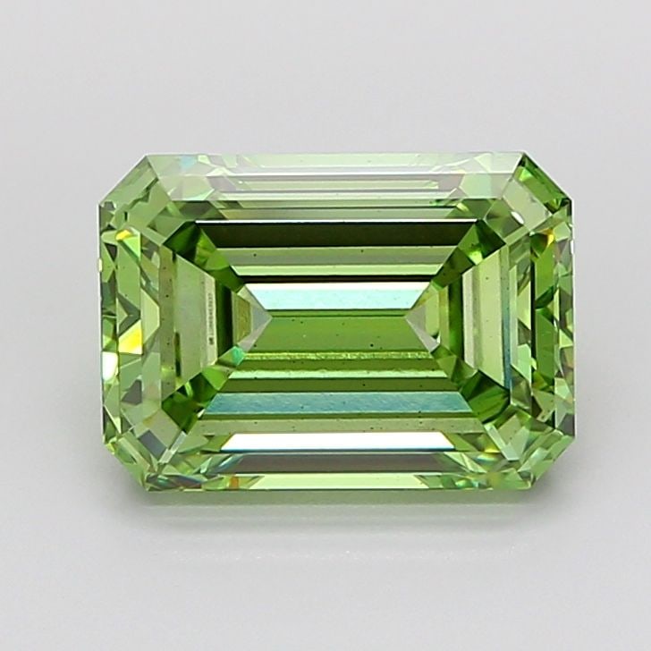 Loose Diamond - EMERALD 5.57ct Fancy Vivid Green VS2: Loose Diamond - EMERALD 5.57ct Fancy Vivid Green VS2 Source: This is a real non-mined Diamond that has been grown in a lab Shape: EMERALD Carats: 5.57 Color: Fancy Vivid Green Certification: IGI Video