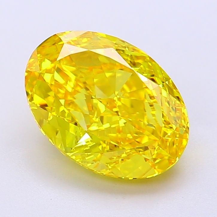 Loose Diamond - OVAL 2.9ct Fancy Vivid Yellow IF: Loose Diamond - OVAL 2.9ct Fancy Vivid Yellow IF Source: This is a real non-mined Diamond that has been grown in a lab Shape: OVAL Carats: 2.9 Color: Fancy Vivid Yellow Certification: IGI Video: