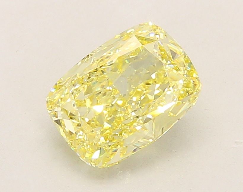 Loose Diamond - CUSHION MODIFIED 2.16ct Fancy Intense Yellow VVS2: Loose Diamond - CUSHION MODIFIED 2.16ct Fancy Intense Yellow VVS2 Source: This is a real non-mined Diamond that has been grown in a lab Shape: CUSHION MODIFIED Carats: 2.16 Color: Fancy Intense
