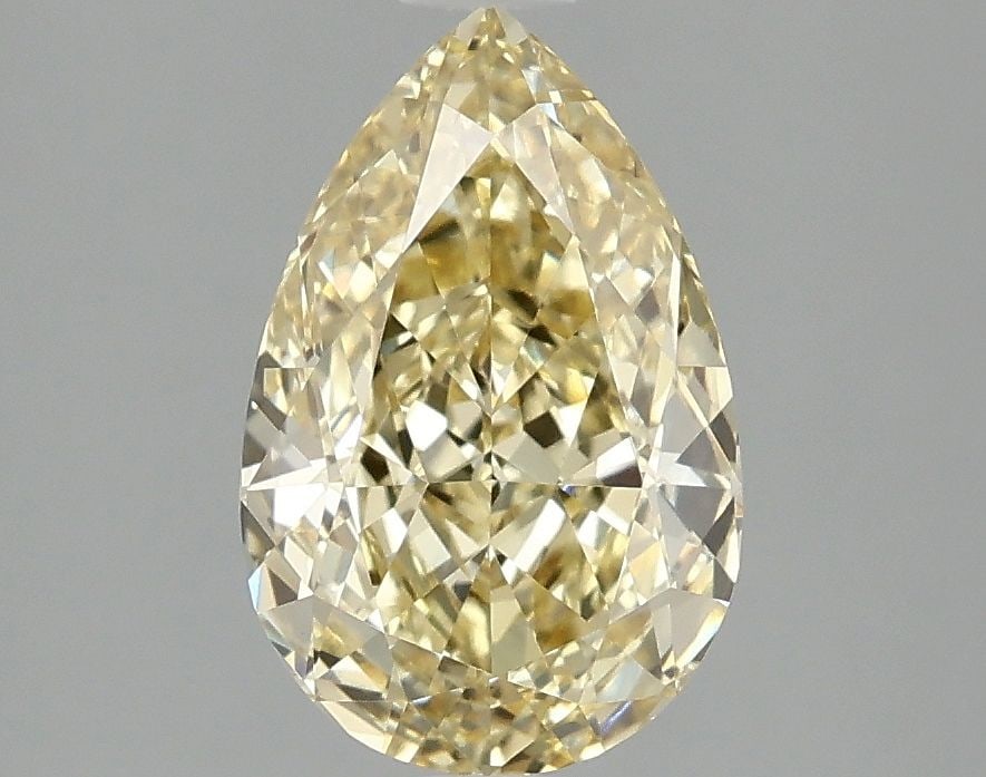 Loose Diamond - PEAR 2.08ct Fancy Intense Yellow VVS2: Loose Diamond - PEAR 2.08ct Fancy Intense Yellow VVS2 Source: This is a real non-mined Diamond that has been grown in a lab Shape: PEAR Carats: 2.08 Color: Fancy Intense Yellow Certification: IGI