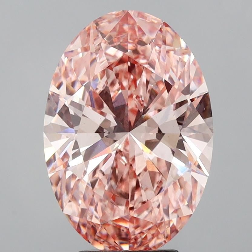 Loose Diamond - OVAL 5.08ct Fancy Vivid Pink VS1: Loose Diamond - OVAL 5.08ct Fancy Vivid Pink VS1 Source: This is a real non-mined Diamond that has been grown in a lab Shape: OVAL Carats: 5.08 Color: Fancy Vivid Pink Certification: NONE Video: