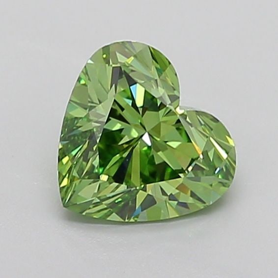 Loose Diamond - HEART 1.56ct Fancy Vivid Green VVS1: Loose Diamond - HEART 1.56ct Fancy Vivid Green VVS1 Source: This is a real non-mined Diamond that has been grown in a lab Shape: HEART Carats: 1.56 Color: Fancy Vivid Green Certification: IGI Video: