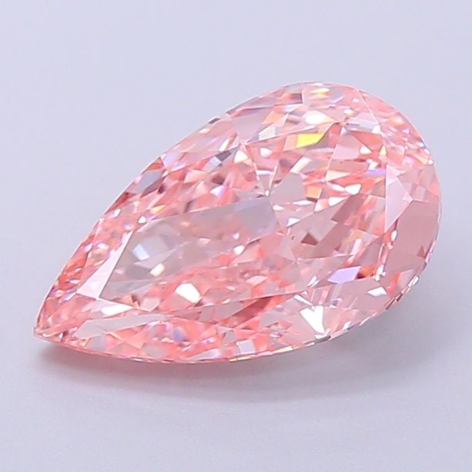 Loose Diamond - PEAR 2.23ct Fancy Vivid Pink VS1: Loose Diamond - PEAR 2.23ct Fancy Vivid Pink VS1 Source: This is a real non-mined Diamond that has been grown in a lab Shape: PEAR Carats: 2.23 Color: Fancy Vivid Pink Certification: IGI Video: