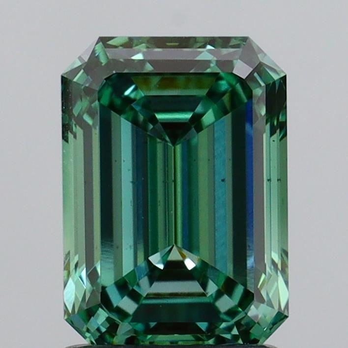 Loose Diamond - EMERALD 1.56ct Fancy Vivid Green VS1 (1 of 1)