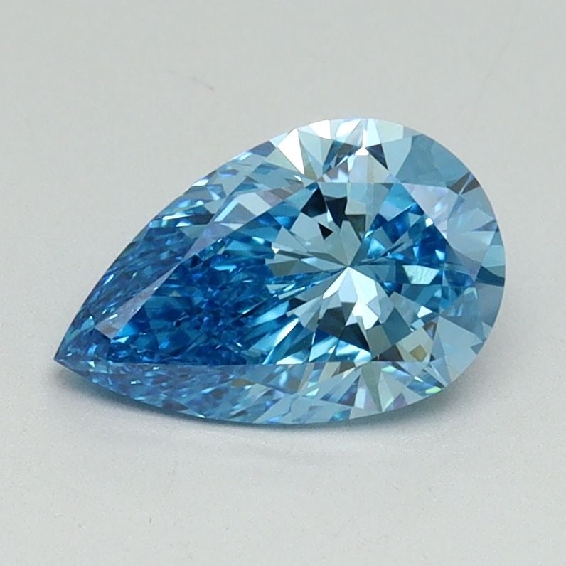 Loose Diamond - PEAR 1.04ct Fancy Vivid Blue VVS2: Loose Diamond - PEAR 1.04ct Fancy Vivid Blue VVS2 Source: This is a real non-mined Diamond that has been grown in a lab Shape: PEAR Carats: 1.04 Color: Fancy Vivid Blue Certification: IGI Video: