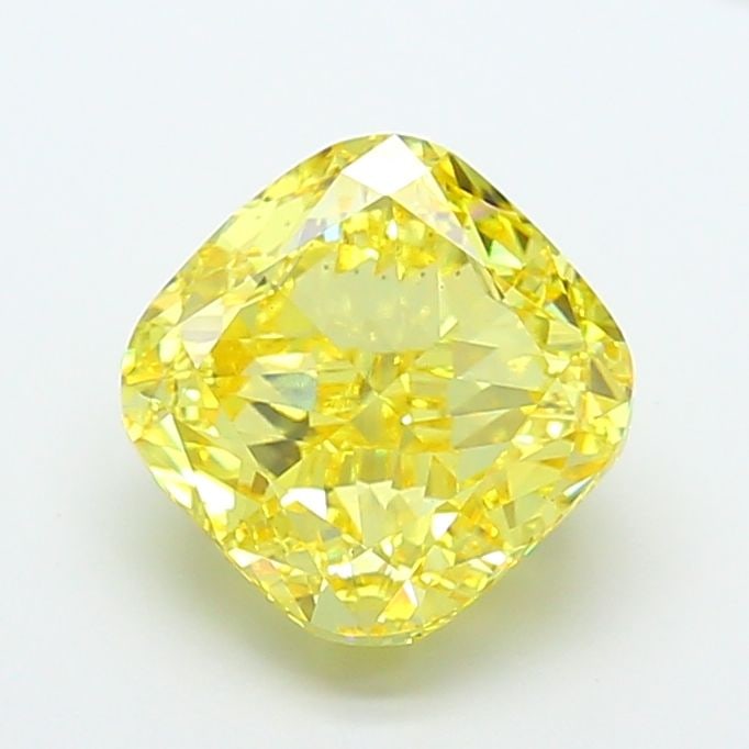 Loose Diamond - CUSHION MODIFIED 7.54ct Fancy Vivid Yellow VS1: Loose Diamond - CUSHION MODIFIED 7.54ct Fancy Vivid Yellow VS1 Source: This is a real non-mined Diamond that has been grown in a lab Shape: CUSHION MODIFIED Carats: 7.54 Color: Fancy Vivid Yellow Cert