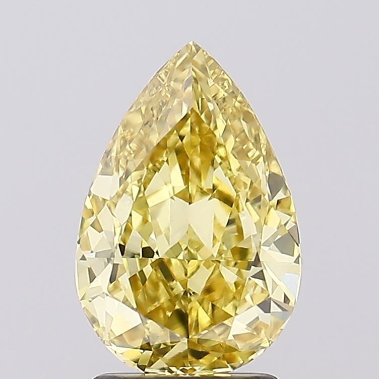 Loose Diamond - PEAR 2.05ct Fancy Vivid Yellow VVS2: Loose Diamond - PEAR 2.05ct Fancy Vivid Yellow VVS2 Source: This is a real non-mined Diamond that has been grown in a lab Shape: PEAR Carats: 2.05 Color: Fancy Vivid Yellow Certification: IGI Video: