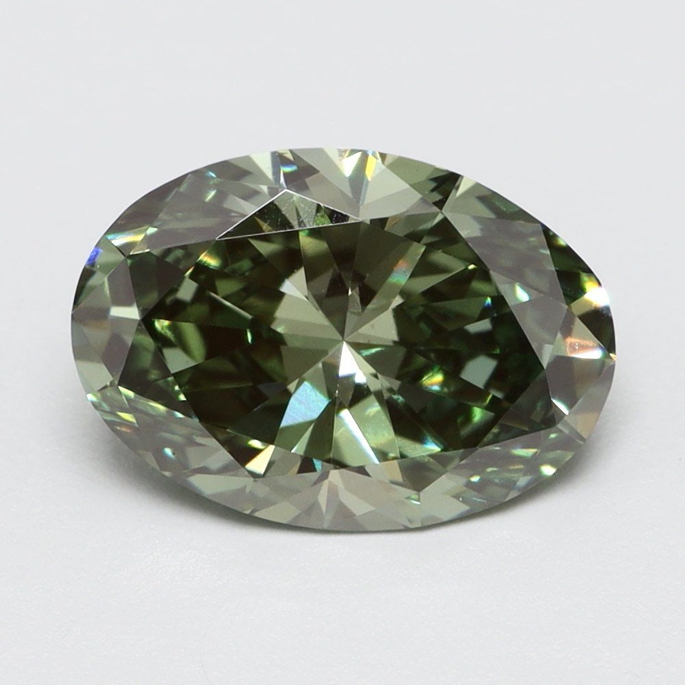 Loose Diamond - OVAL 1.05ct Fancy Vivid Green VS1: Loose Diamond - OVAL 1.05ct Fancy Vivid Green VS1 Source: This is a real non-mined Diamond that has been grown in a lab Shape: OVAL Carats: 1.05 Color: Fancy Vivid Green Certification: NONE Video: