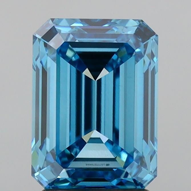 Loose Diamond - EMERALD 2.51ct Fancy Vivid Blue VVS2: Loose Diamond - EMERALD 2.51ct Fancy Vivid Blue VVS2 Source: This is a real non-mined Diamond that has been grown in a lab Shape: EMERALD Carats: 2.51 Color: Fancy Vivid Blue Certification: IGI
