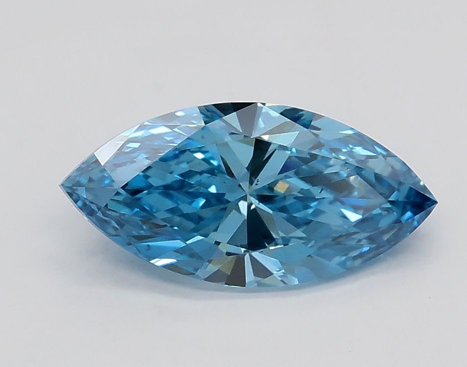 Loose Diamond - MARQUISE 1.01ct Fancy Vivid Blue VS2: Loose Diamond - MARQUISE 1.01ct Fancy Vivid Blue VS2 Source: This is a real non-mined Diamond that has been grown in a lab Shape: MARQUISE Carats: 1.01 Color: Fancy Vivid Blue Certification: IGI Video