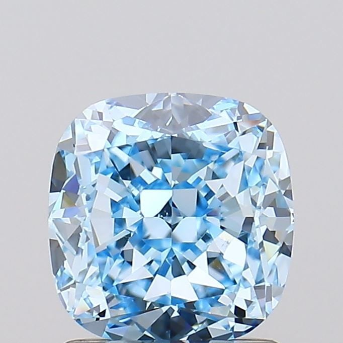 Loose Diamond - CUSHION MODIFIED 1.5ct Fancy Intense Blue VS1: Loose Diamond - CUSHION MODIFIED 1.5ct Fancy Intense Blue VS1 Source: This is a real non-mined Diamond that has been grown in a lab Shape: CUSHION MODIFIED Carats: 1.5 Color: Fancy Intense Blue