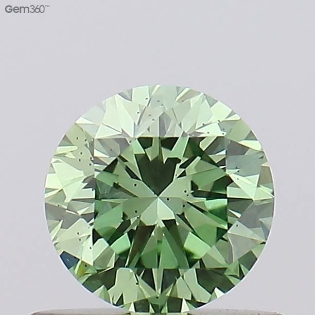Loose Diamond - ROUND 0.55ct Fancy Vivid Green SI1: Loose Diamond - ROUND 0.55ct Fancy Vivid Green SI1 Source: This is a real non-mined Diamond that has been grown in a lab Shape: ROUND Carats: 0.55 Color: Fancy Vivid Green Certification: NONE Video: