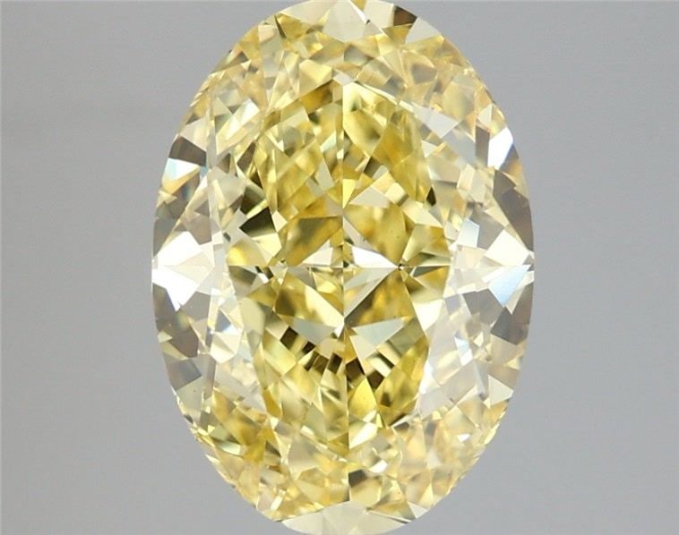 Loose Diamond - OVAL 4.52ct Fancy Intense Yellow VS1: Loose Diamond - OVAL 4.52ct Fancy Intense Yellow VS1 Source: This is a real non-mined Diamond that has been grown in a lab Shape: OVAL Carats: 4.52 Color: Fancy Intense Yellow Certification: IGI