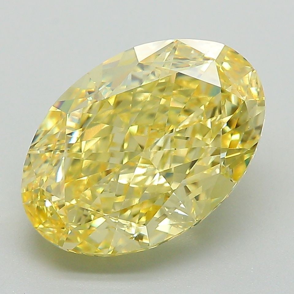 Loose Diamond - OVAL 4.75ct Fancy Intense Yellow VS1: Loose Diamond - OVAL 4.75ct Fancy Intense Yellow VS1 Source: This is a real non-mined Diamond that has been grown in a lab Shape: OVAL Carats: 4.75 Color: Fancy Intense Yellow Certification: IGI Video
