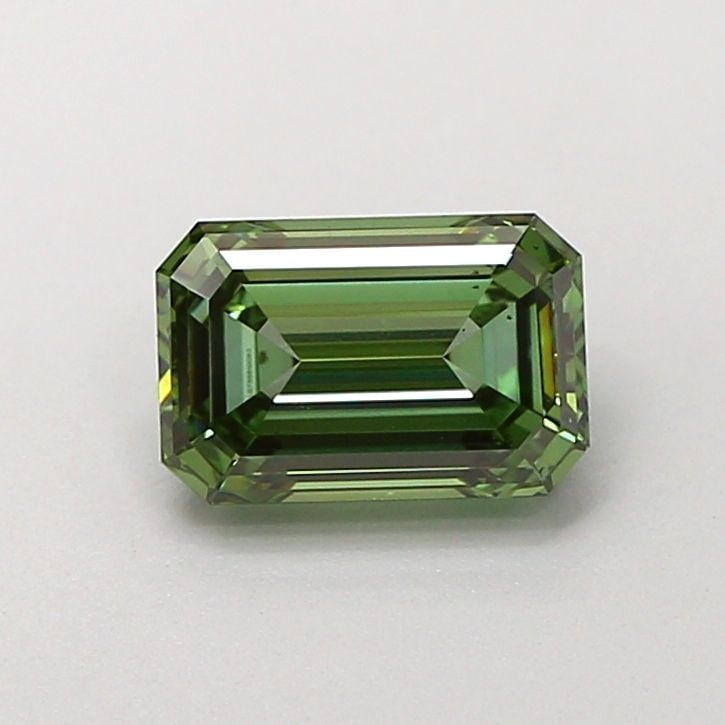 Loose Diamond - EMERALD 1.02ct Fancy Vivid Green SI1: Loose Diamond - EMERALD 1.02ct Fancy Vivid Green SI1 Source: This is a real non-mined Diamond that has been grown in a lab Shape: EMERALD Carats: 1.02 Color: Fancy Vivid Green Certification: IGI Video