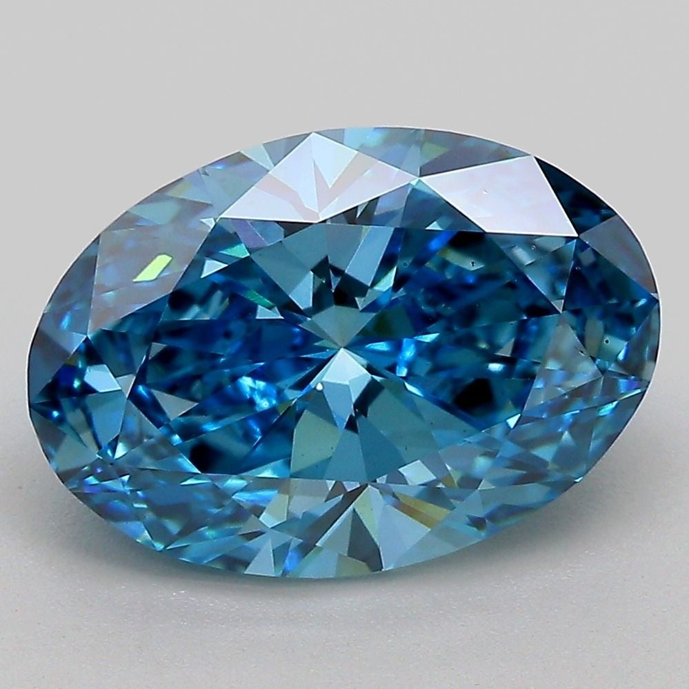 Loose Diamond - OVAL 4.05ct Fancy Vivid Blue VS2: Loose Diamond - OVAL 4.05ct Fancy Vivid Blue VS2 Source: This is a real non-mined Diamond that has been grown in a lab Shape: OVAL Carats: 4.05 Color: Fancy Vivid Blue Certification: IGI Video: