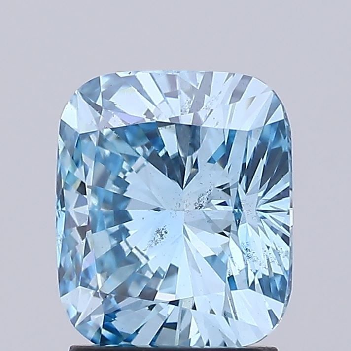 Loose Diamond - CUSHION BRILLIANT 2.01ct Fancy Intense Blue SI1: Loose Diamond - CUSHION BRILLIANT 2.01ct Fancy Intense Blue SI1 Source: This is a real non-mined Diamond that has been grown in a lab Shape: CUSHION BRILLIANT Carats: 2.01 Color: Fancy Intense Blue Ce