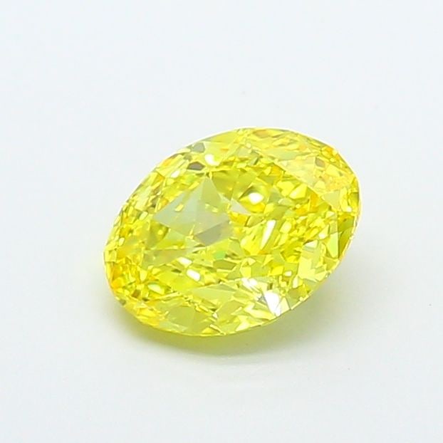 Loose Diamond - OVAL 1.38ct Fancy Vivid Yellow VVS2: Loose Diamond - OVAL 1.38ct Fancy Vivid Yellow VVS2 Source: This is a real non-mined Diamond that has been grown in a lab Shape: OVAL Carats: 1.38 Color: Fancy Vivid Yellow Certification: IGI Video: