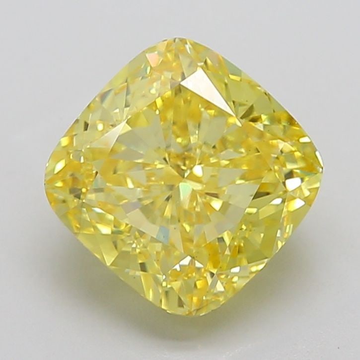 Loose Diamond - CUSHION MODIFIED 7.04ct Fancy Vivid Yellow VS2: Loose Diamond - CUSHION MODIFIED 7.04ct Fancy Vivid Yellow VS2 Source: This is a real non-mined Diamond that has been grown in a lab Shape: CUSHION MODIFIED Carats: 7.04 Color: Fancy Vivid Yellow Cert