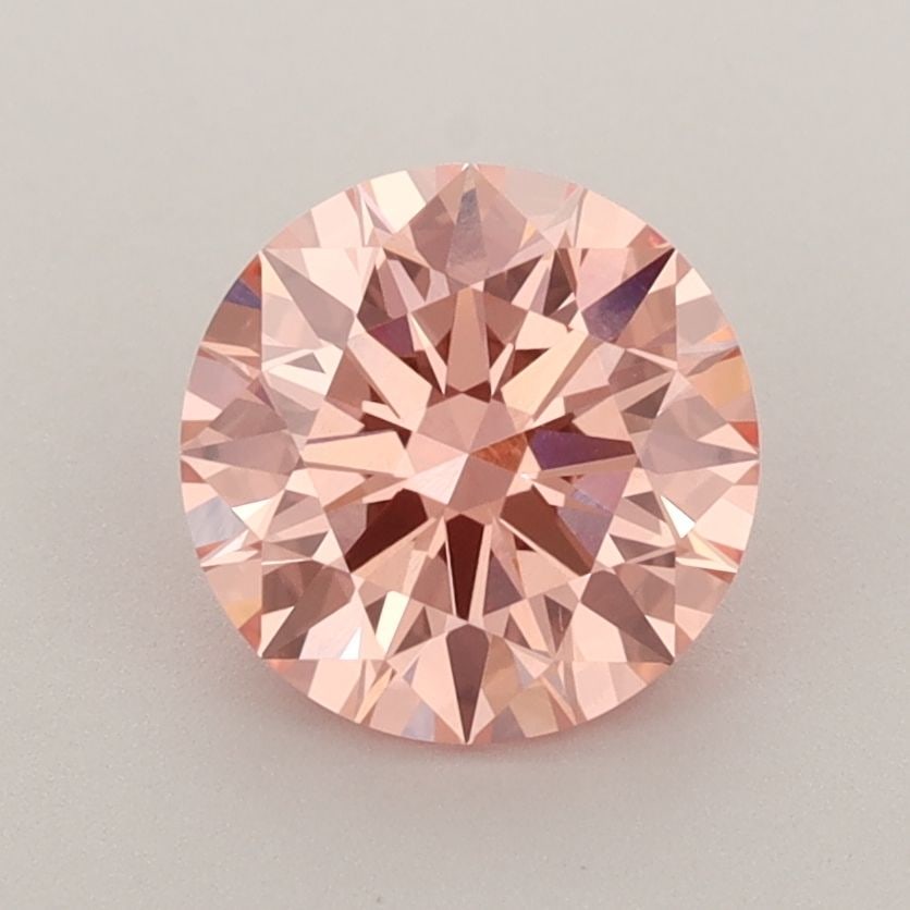 Ideal Loose Diamond - ROUND 1.72ct Fancy Vivid Orangey Pink VS2: Ideal Loose Diamond - ROUND 1.72ct Fancy Vivid Orangey Pink VS2 Source: This is a real non-mined Diamond that has been grown in a lab Shape: ROUND Carats: 1.72 Color: Fancy Vivid Orangey Pink Certific
