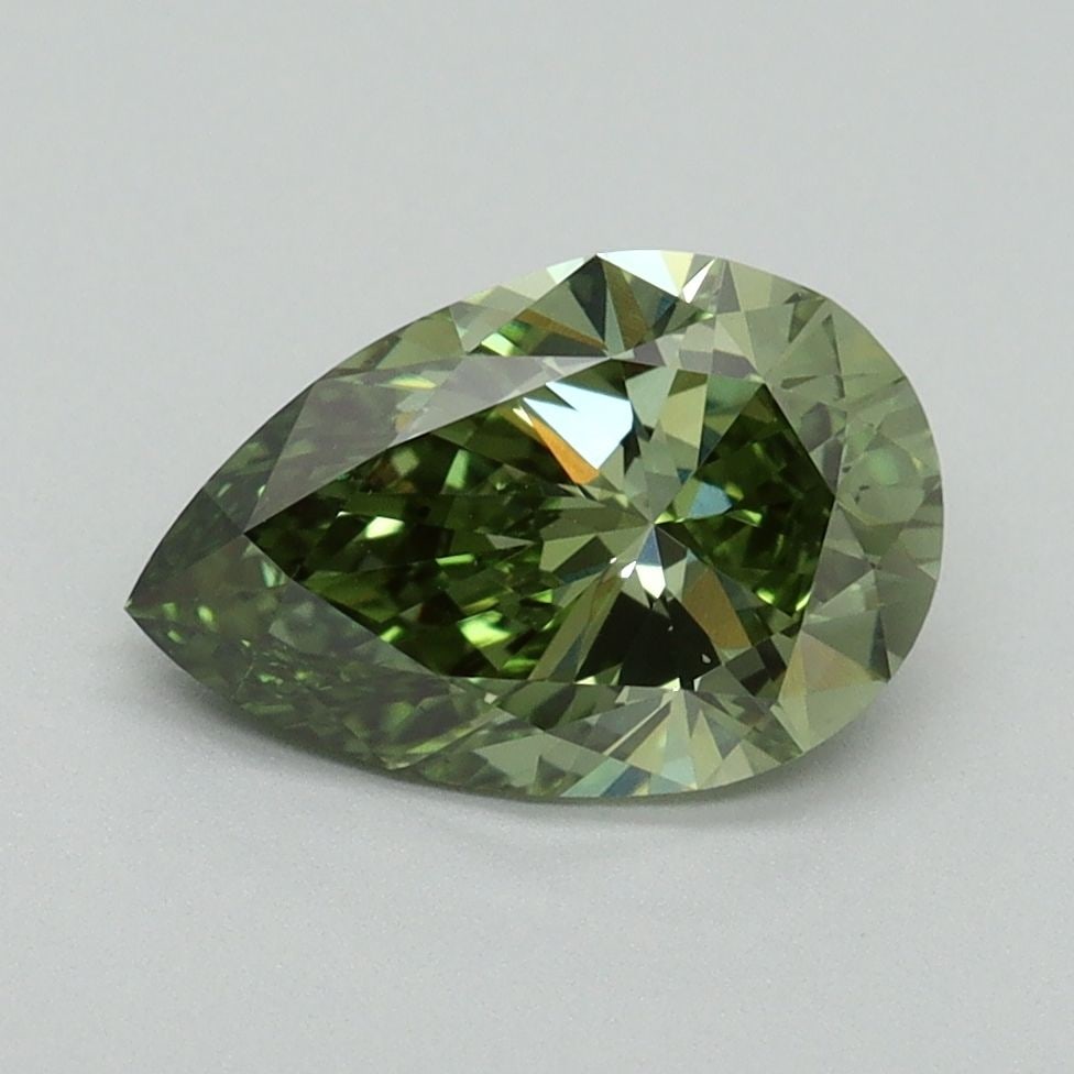 Loose Diamond - PEAR 1.58ct Fancy Vivid Green VS2: Loose Diamond - PEAR 1.58ct Fancy Vivid Green VS2 Source: This is a real non-mined Diamond that has been grown in a lab Shape: PEAR Carats: 1.58 Color: Fancy Vivid Green Certification: IGI Video: