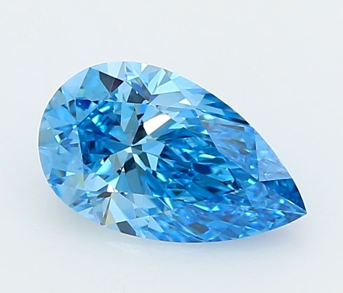 Loose Diamond - PEAR 1.38ct Fancy Vivid Blue VVS1: Loose Diamond - PEAR 1.38ct Fancy Vivid Blue VVS1 Source: This is a real non-mined Diamond that has been grown in a lab Shape: PEAR Carats: 1.38 Color: Fancy Vivid Blue Certification: IGI Video: