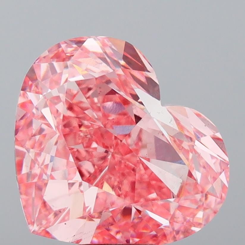 Loose Diamond - HEART 9.03ct Fancy Vivid Pink VS2: Loose Diamond - HEART 9.03ct Fancy Vivid Pink VS2 Source: This is a real non-mined Diamond that has been grown in a lab Shape: HEART Carats: 9.03 Color: Fancy Vivid Pink Certification: IGI Video: