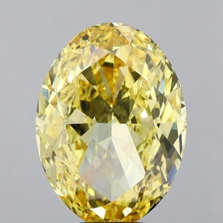 Loose Diamond - OVAL 8.51ct Fancy Vivid Yellow VS1: Loose Diamond - OVAL 8.51ct Fancy Vivid Yellow VS1 Source: This is a real non-mined Diamond that has been grown in a lab Shape: OVAL Carats: 8.51 Color: Fancy Vivid Yellow Certification: IGI Video: