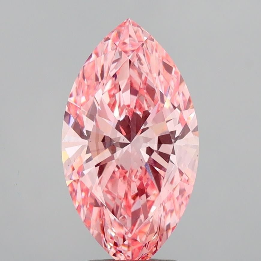 Loose Diamond - MARQUISE 3.19ct Fancy Vivid Pink VS2: Loose Diamond - MARQUISE 3.19ct Fancy Vivid Pink VS2 Source: This is a real non-mined Diamond that has been grown in a lab Shape: MARQUISE Carats: 3.19 Color: Fancy Vivid Pink Certification: IGI Video