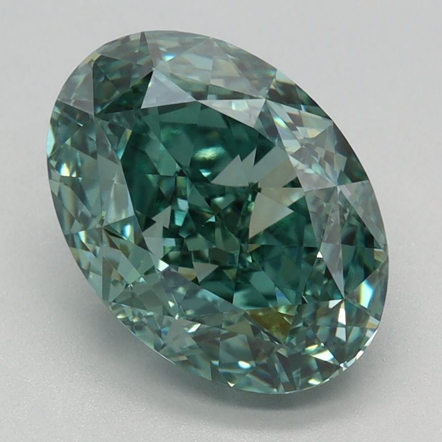 Loose Diamond - OVAL 3.07ct Fancy Vivid Green VVS2 (1 of 1)