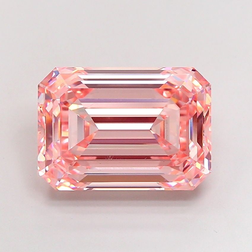 Loose Diamond - EMERALD 11.07ct Fancy Intense Pink VS1: Loose Diamond - EMERALD 11.07ct Fancy Intense Pink VS1 Source: This is a real non-mined Diamond that has been grown in a lab Shape: EMERALD Carats: 11.07 Color: Fancy Intense Pink Certification: IGI V