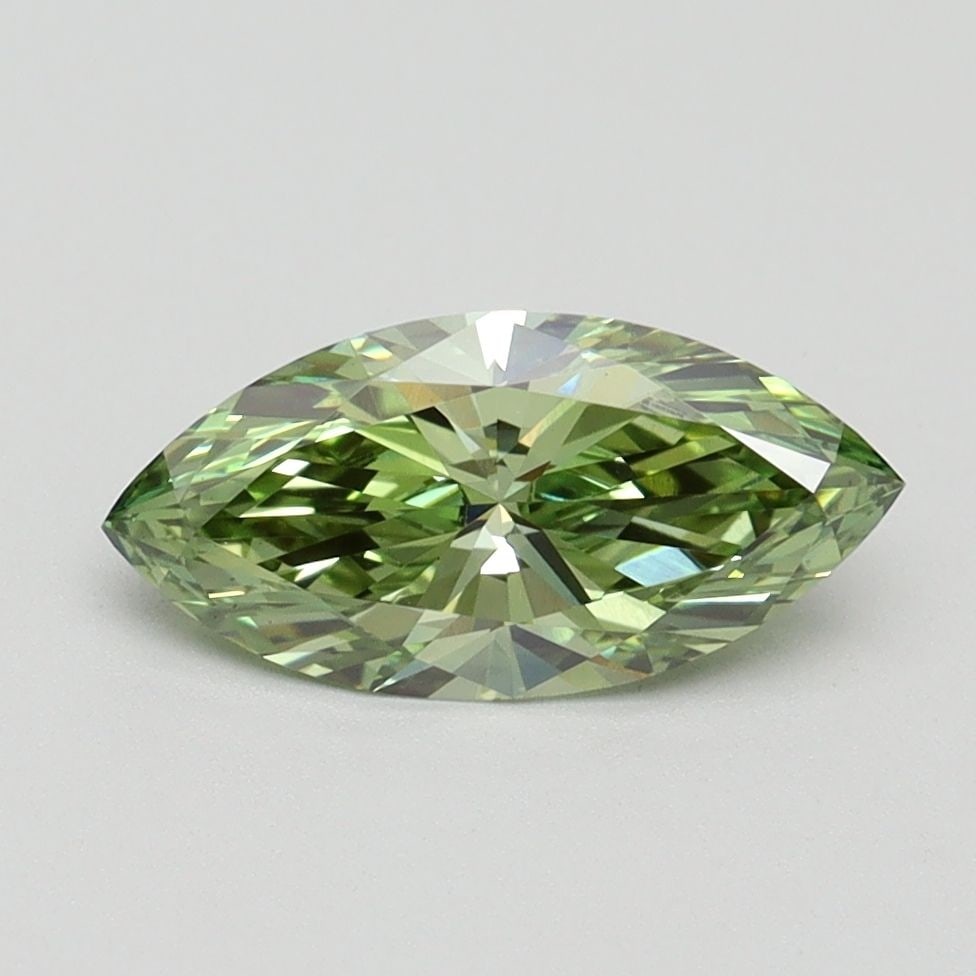 Loose Diamond - MARQUISE 1.03ct Fancy Vivid Green VS2: Loose Diamond - MARQUISE 1.03ct Fancy Vivid Green VS2 Source: This is a real non-mined Diamond that has been grown in a lab Shape: MARQUISE Carats: 1.03 Color: Fancy Vivid Green Certification: IGI Vid