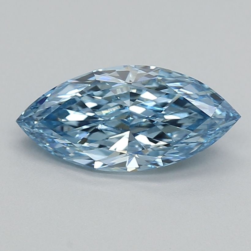 Loose Diamond - MARQUISE 0.86ct Fancy Vivid Blue VS2: Loose Diamond - MARQUISE 0.86ct Fancy Vivid Blue VS2 Source: This is a real non-mined Diamond that has been grown in a lab Shape: MARQUISE Carats: 0.86 Color: Fancy Vivid Blue Certification: NONE