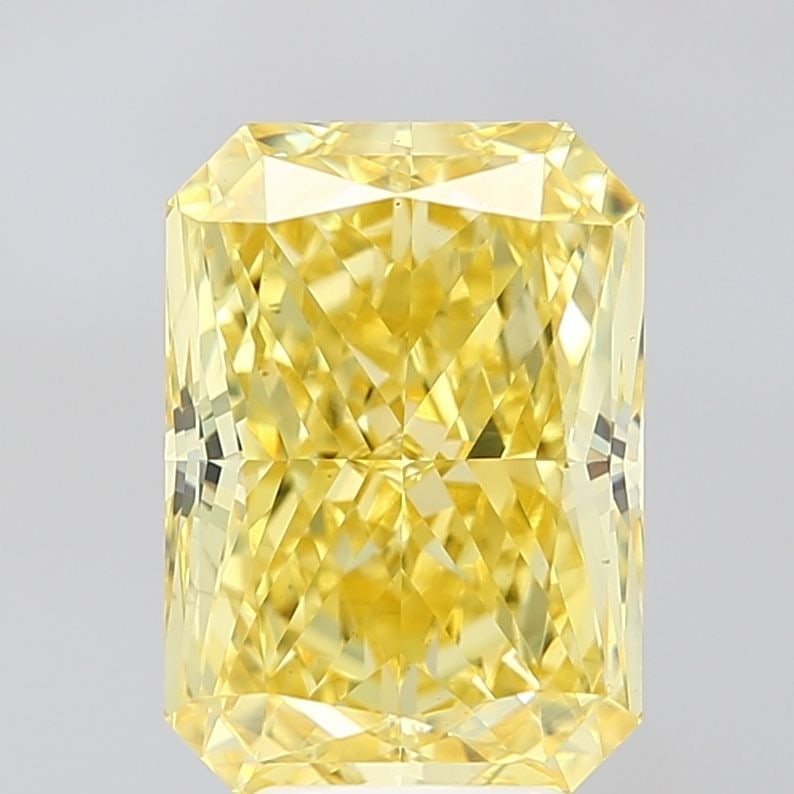 Loose Diamond - RADIANT 5.84ct Fancy Vivid Yellow VS1: Loose Diamond - RADIANT 5.84ct Fancy Vivid Yellow VS1 Source: This is a real non-mined Diamond that has been grown in a lab Shape: RADIANT Carats: 5.84 Color: Fancy Vivid Yellow Certification: IGI Vid