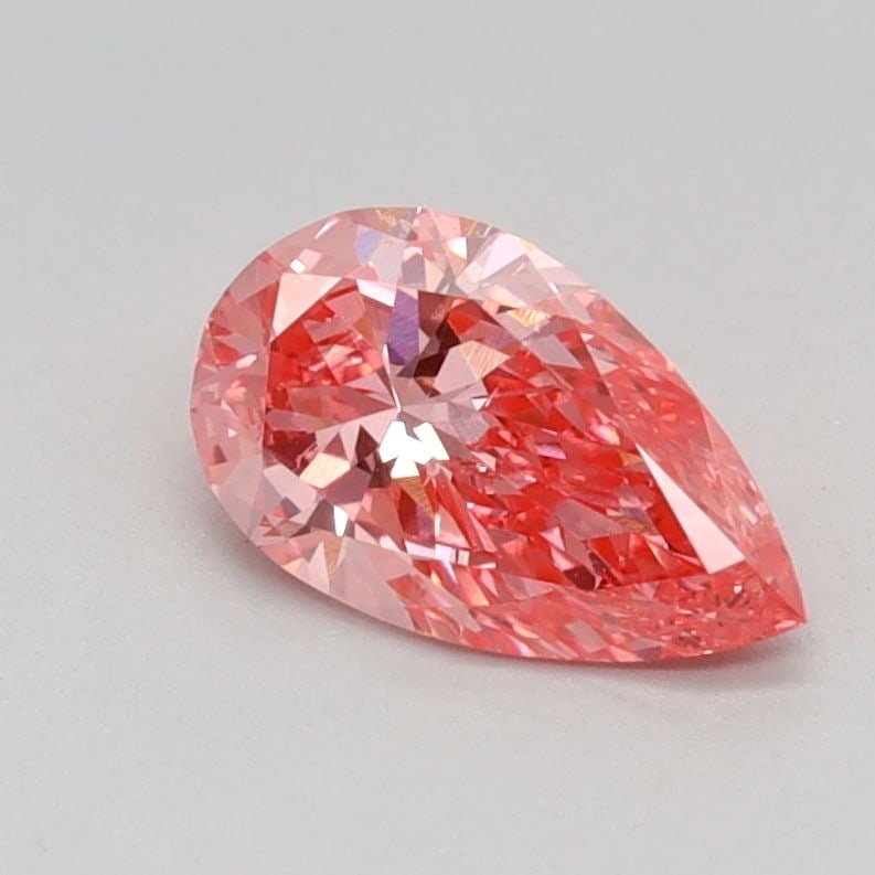 Loose Diamond - PEAR 0.58ct Fancy Vivid Pink VS1: Loose Diamond - PEAR 0.58ct Fancy Vivid Pink VS1 Source: This is a real non-mined Diamond that has been grown in a lab Shape: PEAR Carats: 0.58 Color: Fancy Vivid Pink Certification: IGI Video: