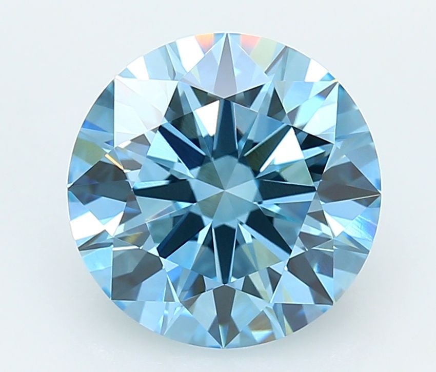 Ideal Loose Diamond - ROUND 4.03ct Fancy Vivid Blue VVS2: Ideal Loose Diamond - ROUND 4.03ct Fancy Vivid Blue VVS2 Source: This is a real non-mined Diamond that has been grown in a lab Shape: ROUND Carats: 4.03 Color: Fancy Vivid Blue Certification: IGI Vide
